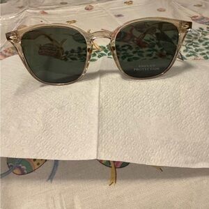 wild fable Clear Frame Sunglasses with Dark Green Lenses